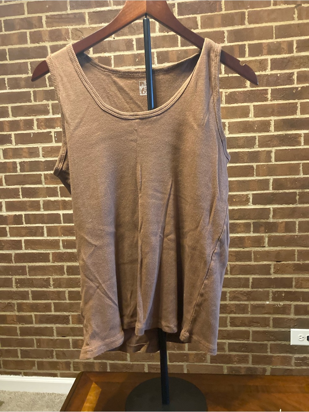 Tan Scoop Neck Women's Tank Top - Soft Everyday Essential